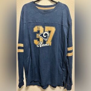 NFL Rams Navy and Gold Rams Jersey Sweatshirt